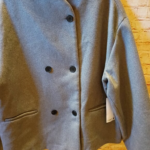 NWT NA-KD  Double Breasted Grey Short Jacket M/38 - Picture 4 of 6